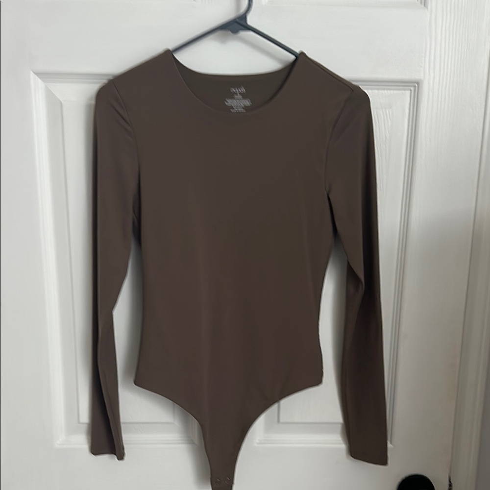 nuuds Brown Long Sleeve Bodysuit